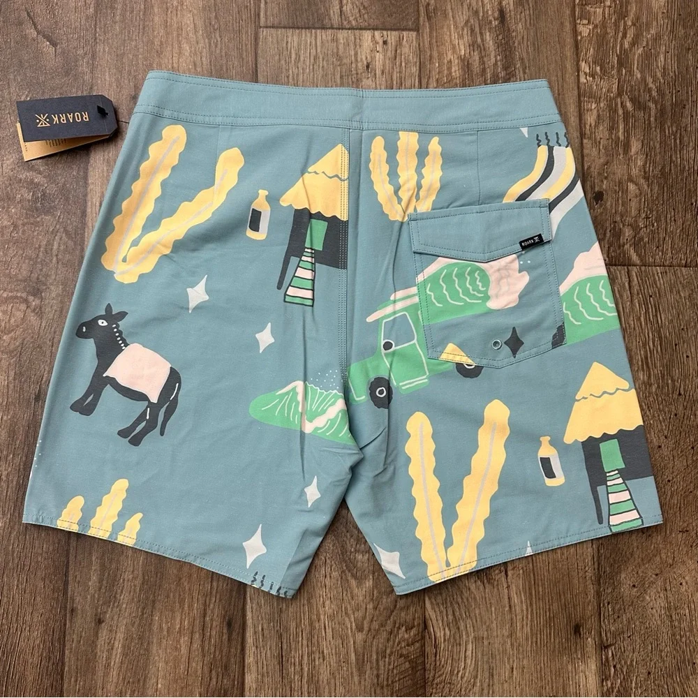 Roark Passage Boardshort Beach Swim Shorts Men’s Size 31 Multicolour